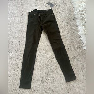 7 For All Mankind Olive Green Skinny Jeans
